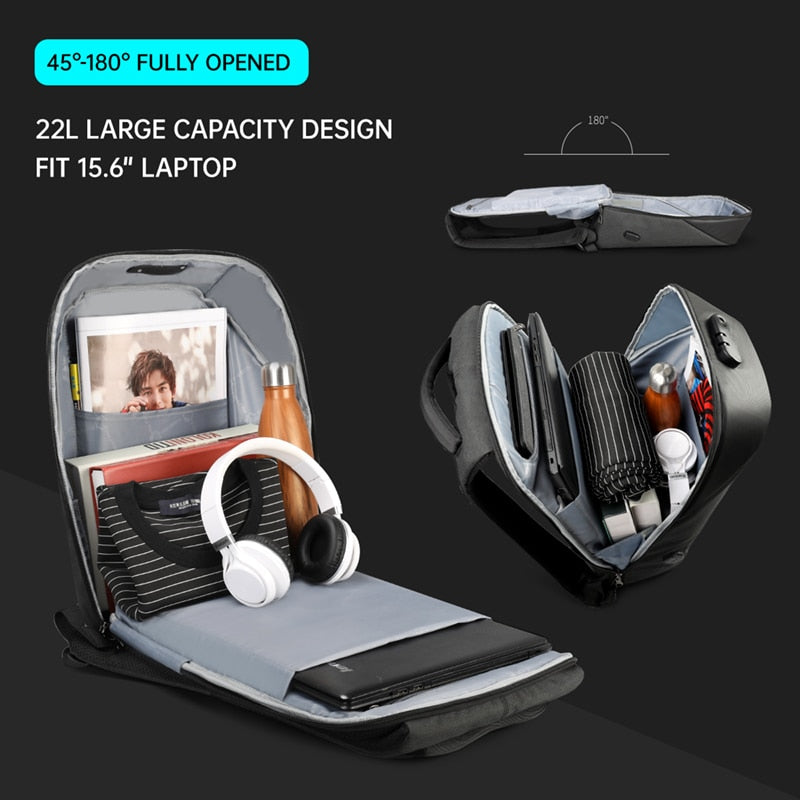 Multi-Compartment Backpack | TSA-Approved No Key Lock encalife