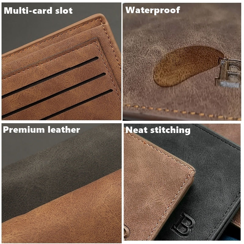 Retro Wallet For Men | Lightweight Leather Wallet encalife