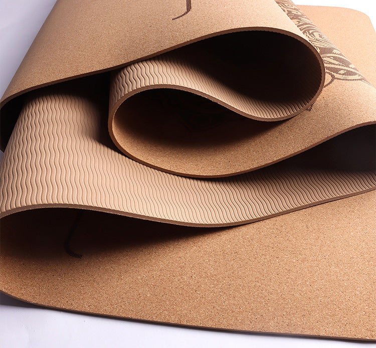 Natural Cork Yoga Mat | Non-Slip Design encalife