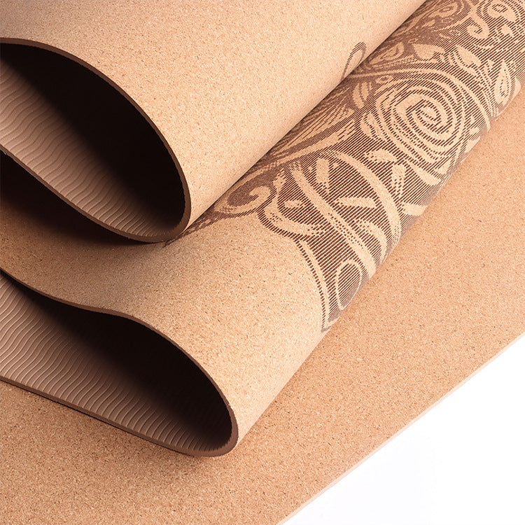 Natural Cork Yoga Mat | Non-Slip Design encalife