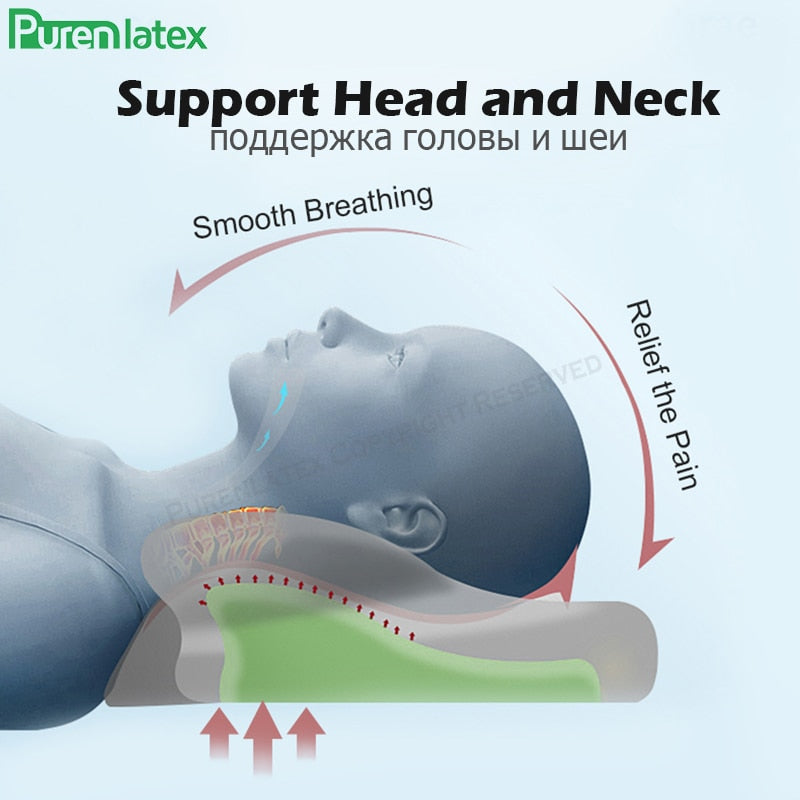 Pillow For Neck Pain | Memory Foam Pillow With Central Groove Design encalife
