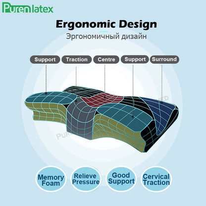 Pillow For Neck Pain | Memory Foam Pillow With Central Groove Design