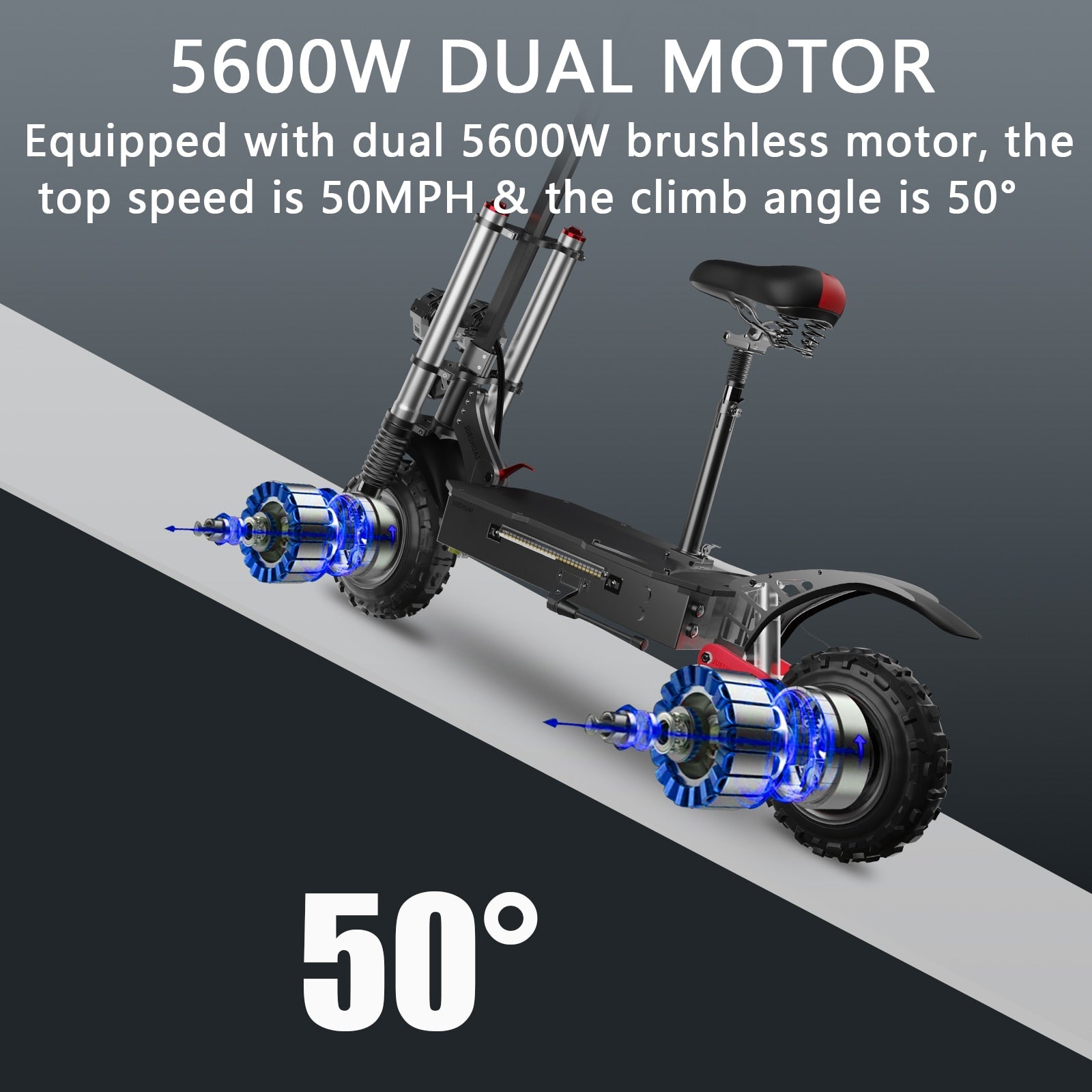 Unbeatable 5,600W Electric Scooter | Foldable Design With Comfortable Seat encalife