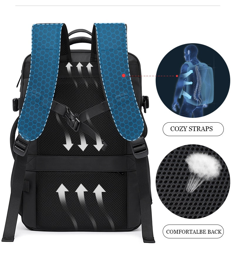 Business And Travel Backpack | Capacious Storage And Adjustable Compartments encalife