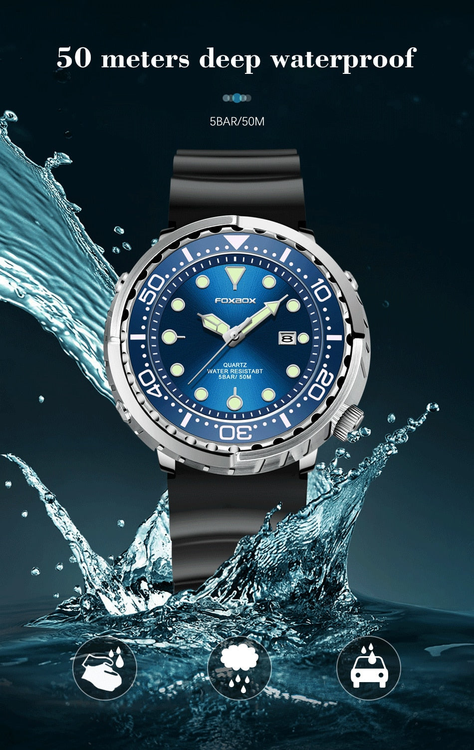 Sports Dive Watch | Durable Scratch-Resistant Design encalife