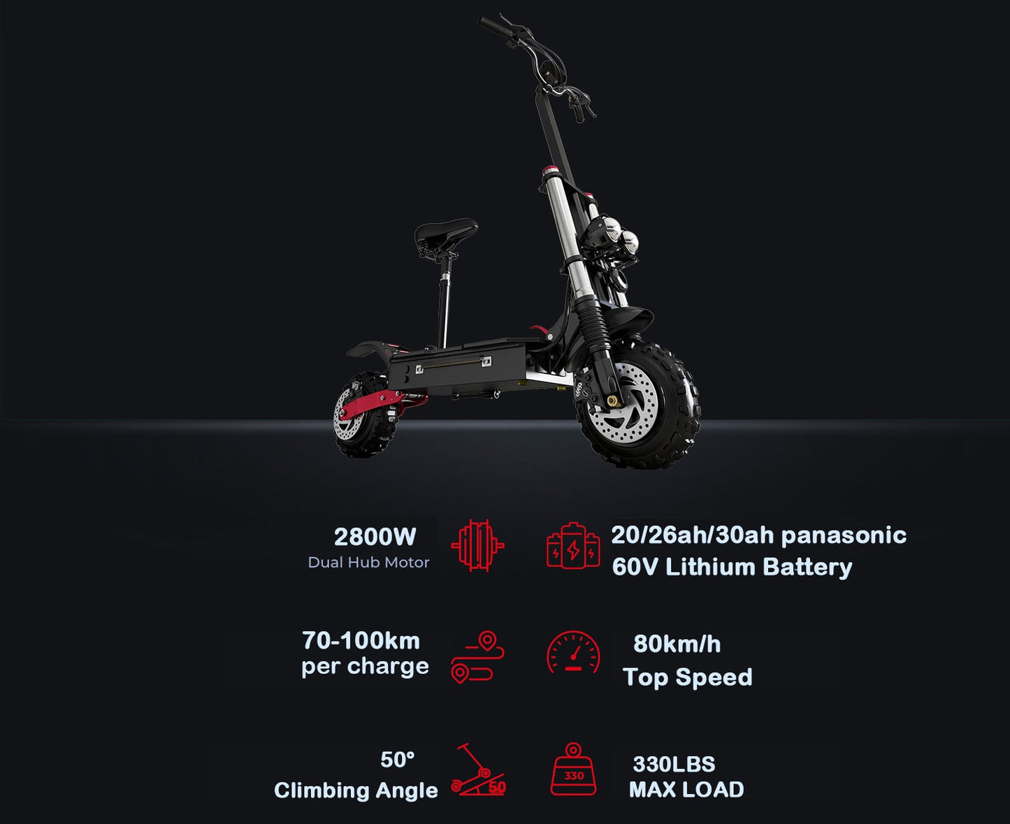 Unbeatable 5,600W Electric Scooter | Foldable Design With Comfortable Seat encalife