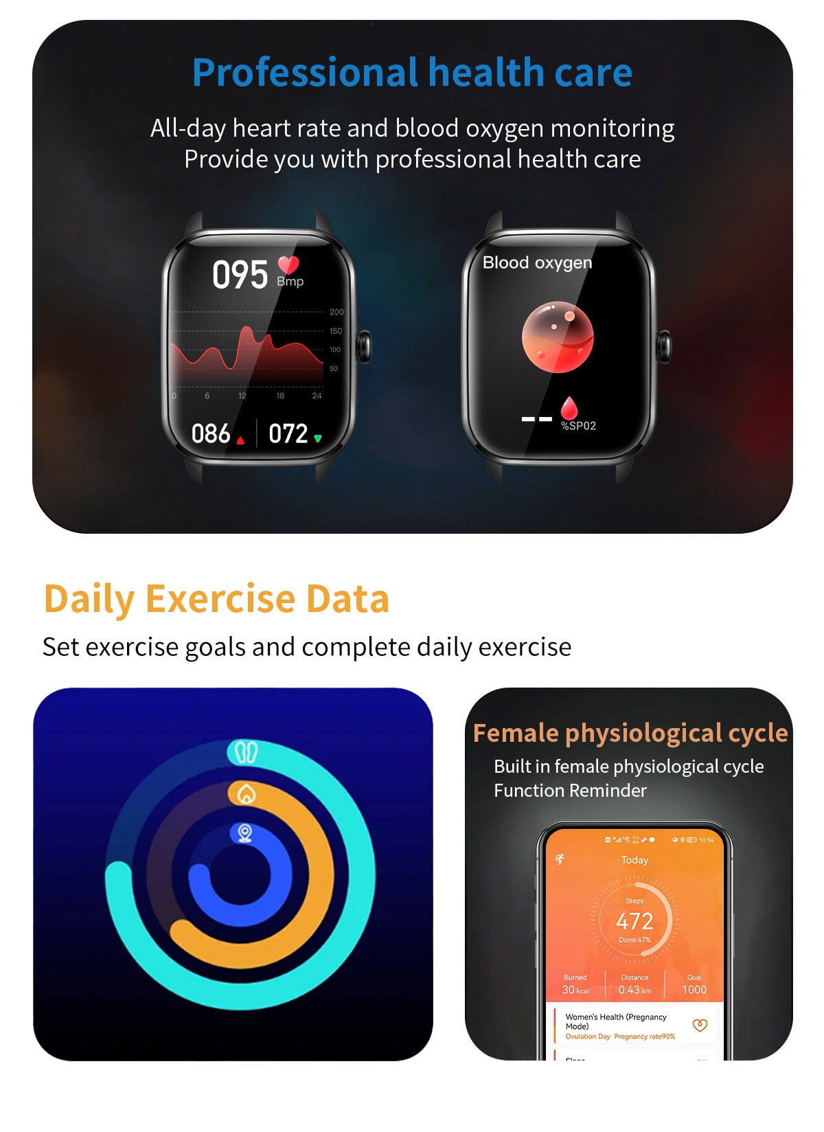 Pro Smart Watch | Bluetooth Compatible Fitness Tracker encalife