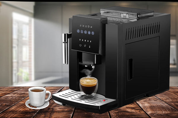 Automatic Espresso Machine | With Built-In Coffee Beans Grinder, Milk Frother, And Hot Water Dispenser encalife