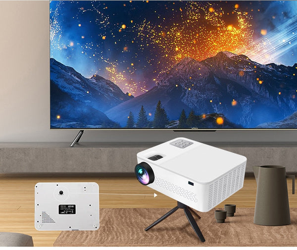 4K Home Projector | 10,000 Lumens | 60 - 450 Inch Clear Projection encalife