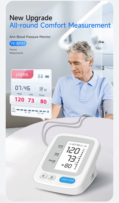 Digital Blood Pressure Monitor | Portable Monitor with LED Display