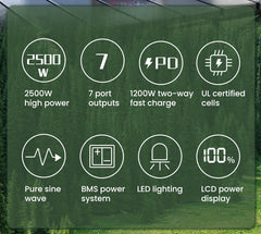Portable Power Station | 2500W, 3100Wh: Empowering Your Adventures