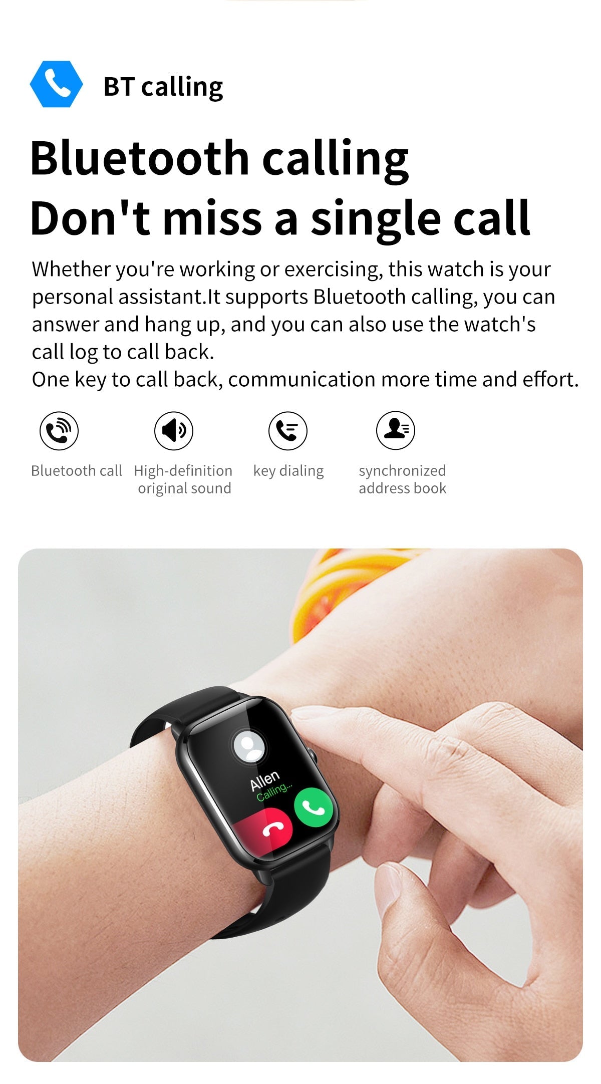 Pro Smart Watch | Bluetooth Compatible Fitness Tracker encalife