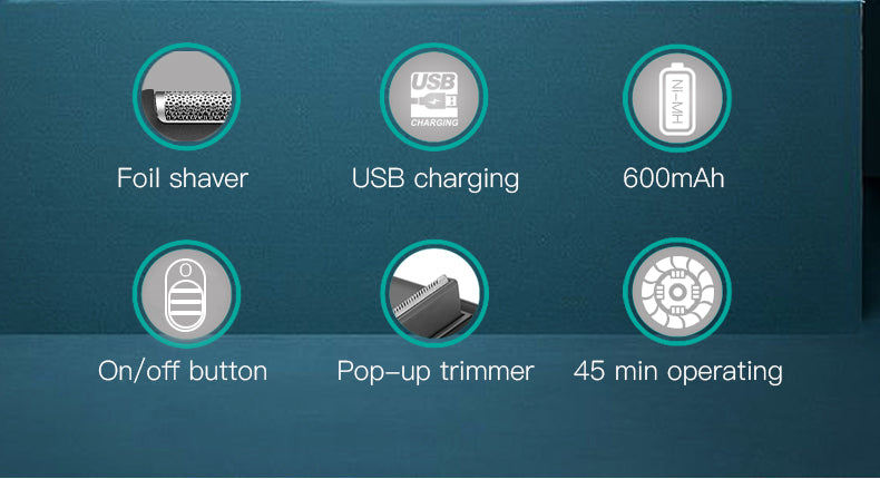 Electric Razor For Men | Dual Blade Design