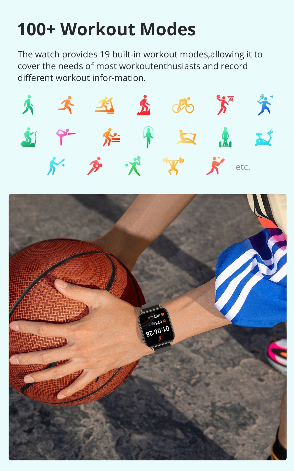Fitness Tracking Smart Watch | Heart Rate And Sleep Monitor With 5 Straps encalife
