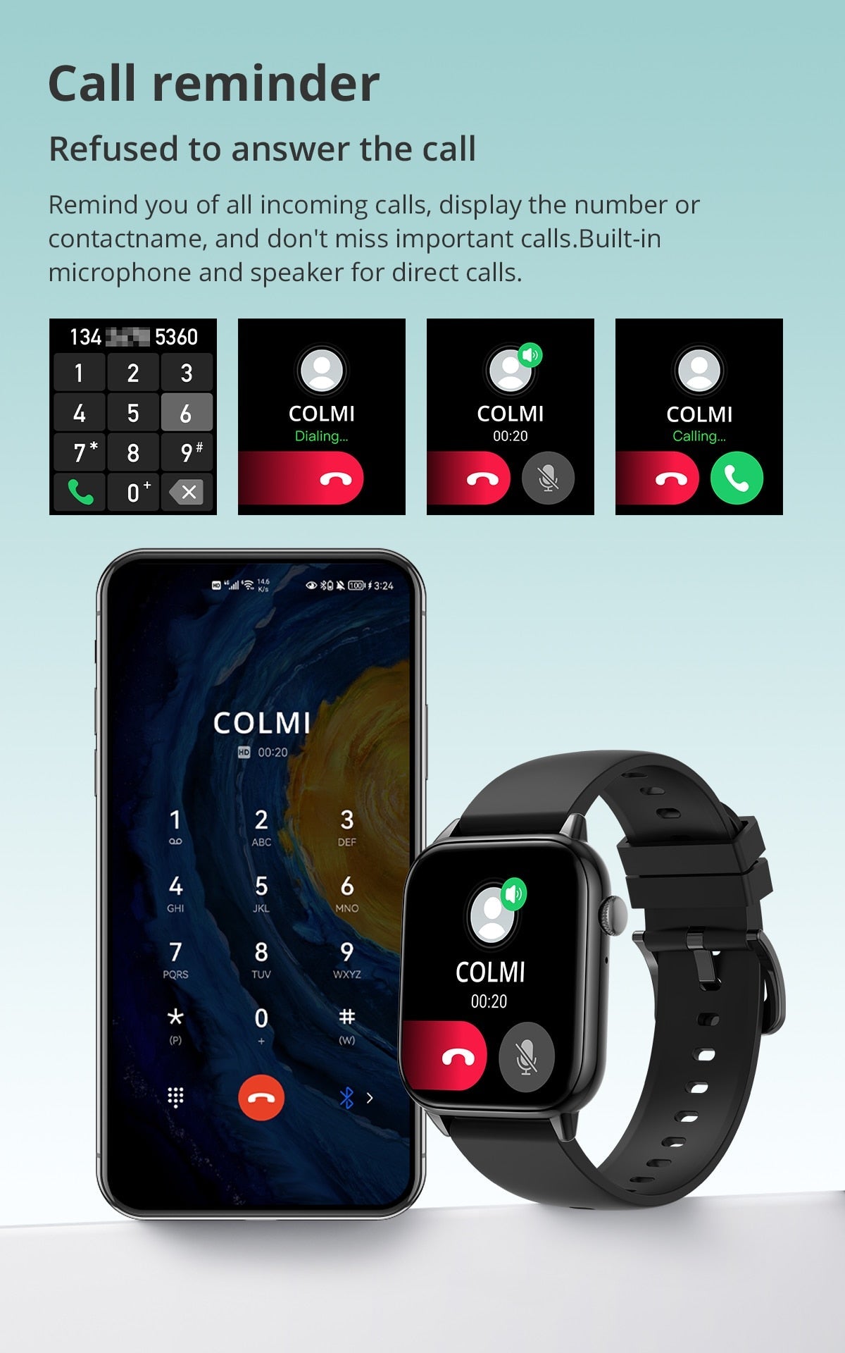 Fitness Tracking Smart Watch | Heart Rate And Sleep Monitor With 5 Straps encalife