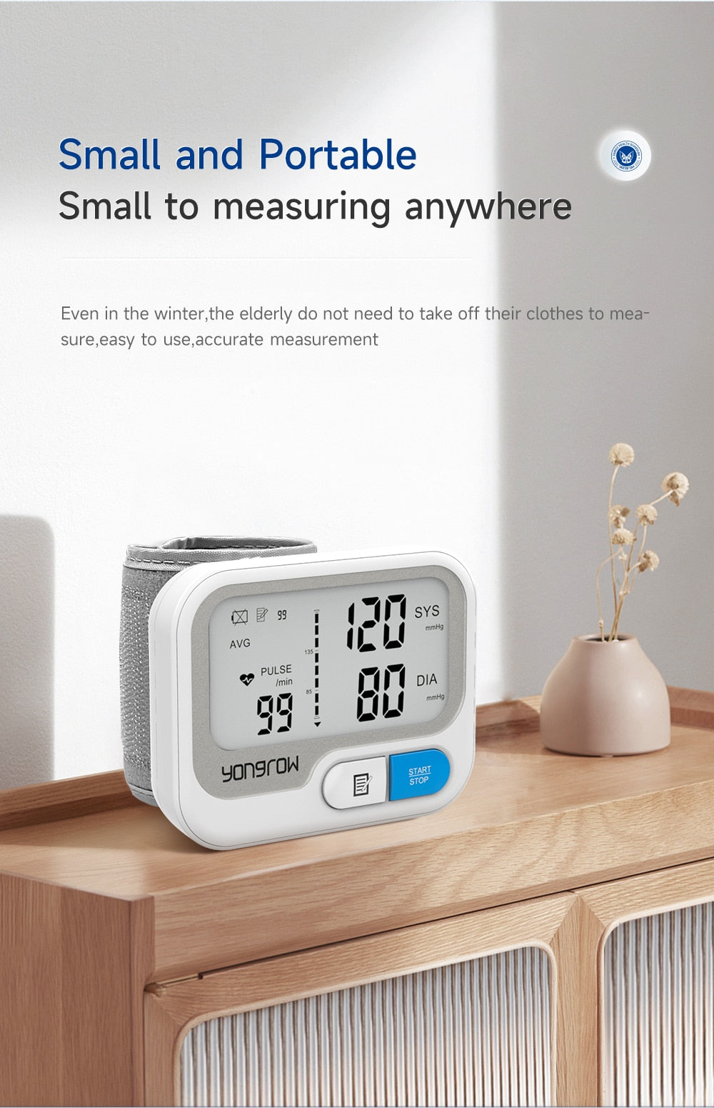 Digital Blood Pressure Monitor | Multi-User LED Screen encalife