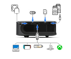 Portable 4K Mini Projector for Bedroom