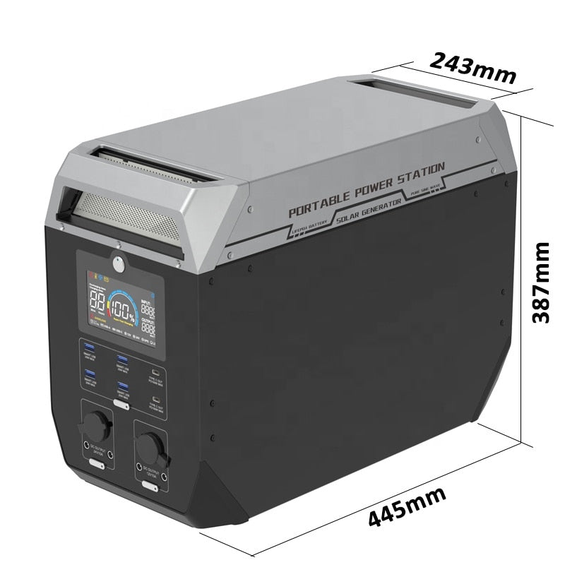 Portable Power Station 2000W and 200W Solar Panel Combo: Ultimate Off-Grid Power Solution encalife