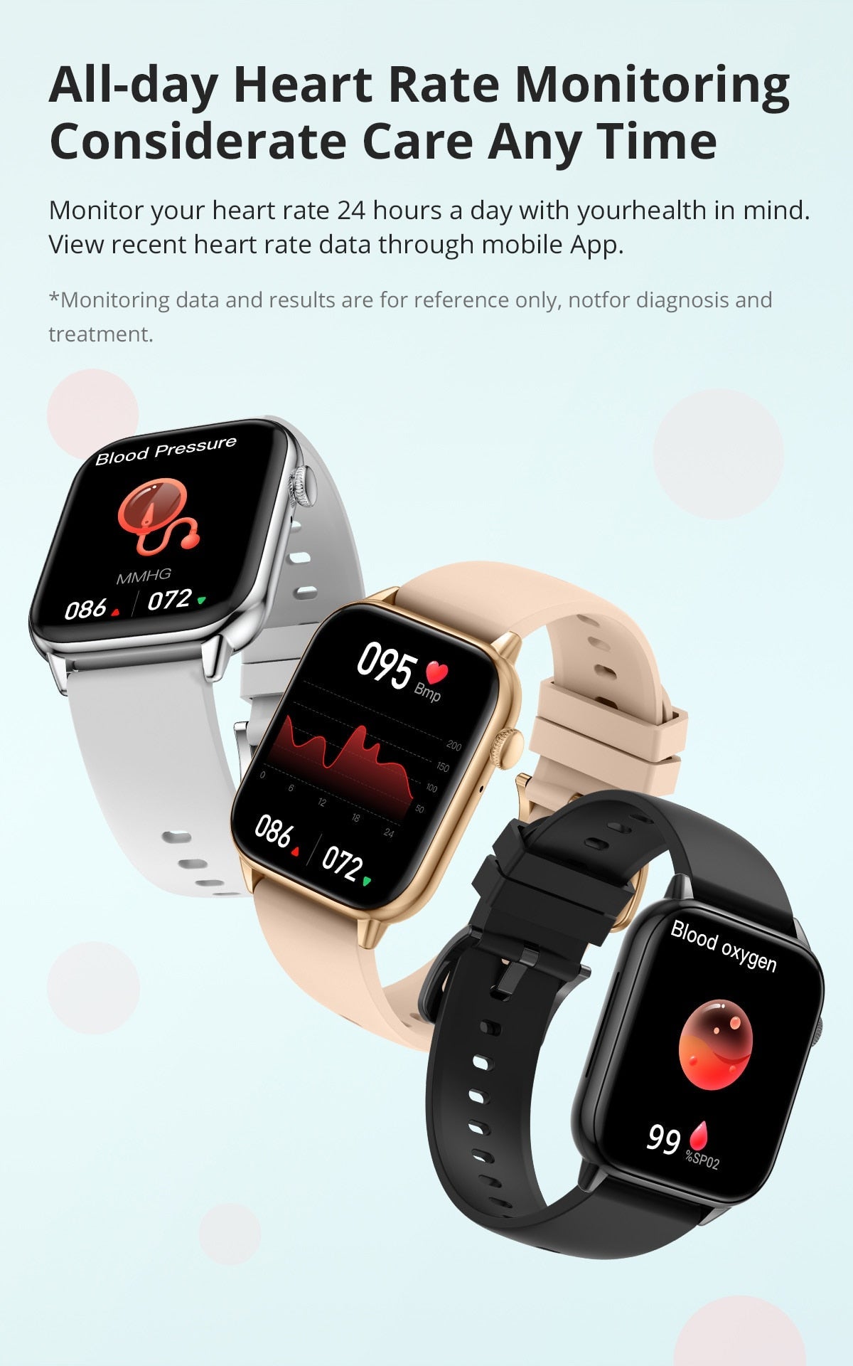 Fitness Tracking Smart Watch | Heart Rate And Sleep Monitor With 5 Straps encalife