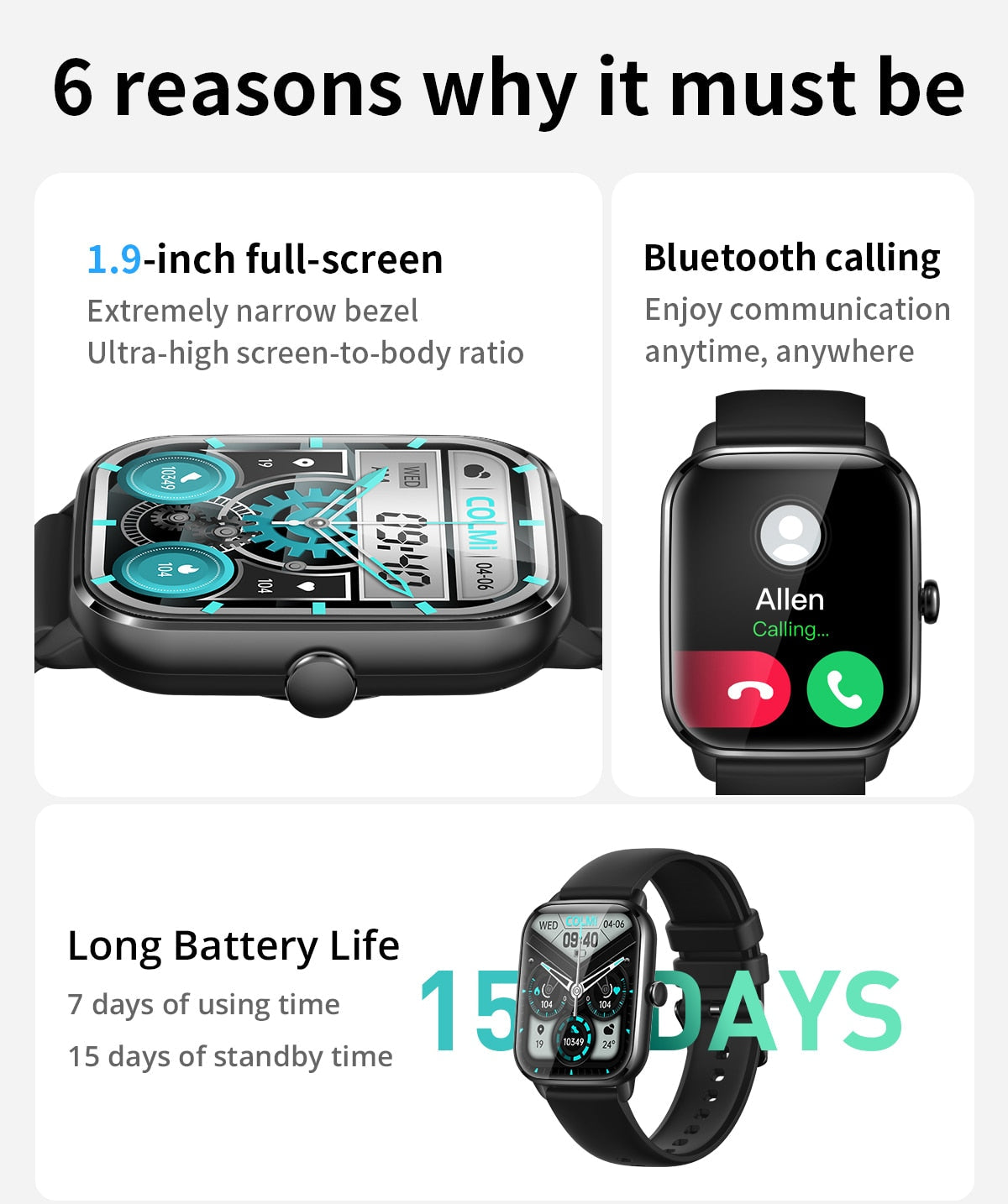 Pro Smart Watch | Bluetooth Compatible Fitness Tracker encalife