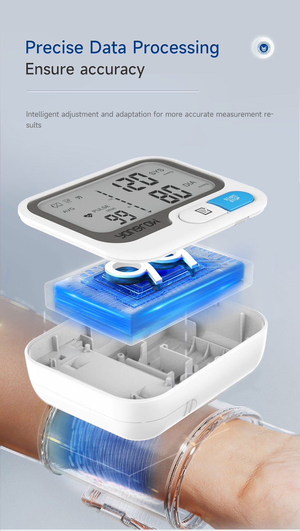 Digital Blood Pressure Monitor | Multi-User LED Screen encalife