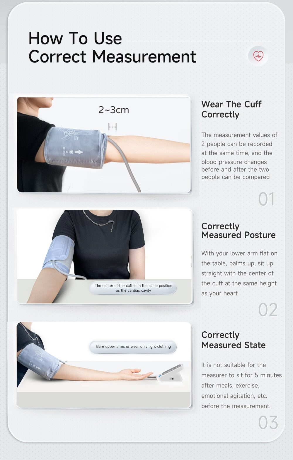 Digital Blood Pressure Monitor | Portable Monitor with LED Display encalife