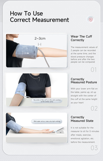 Digital Blood Pressure Monitor | Portable Monitor with LED Display