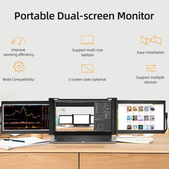 Triple Portable Laptop Monitor | Screen Extender | On-the-Go Ultra-Wide Display Solution
