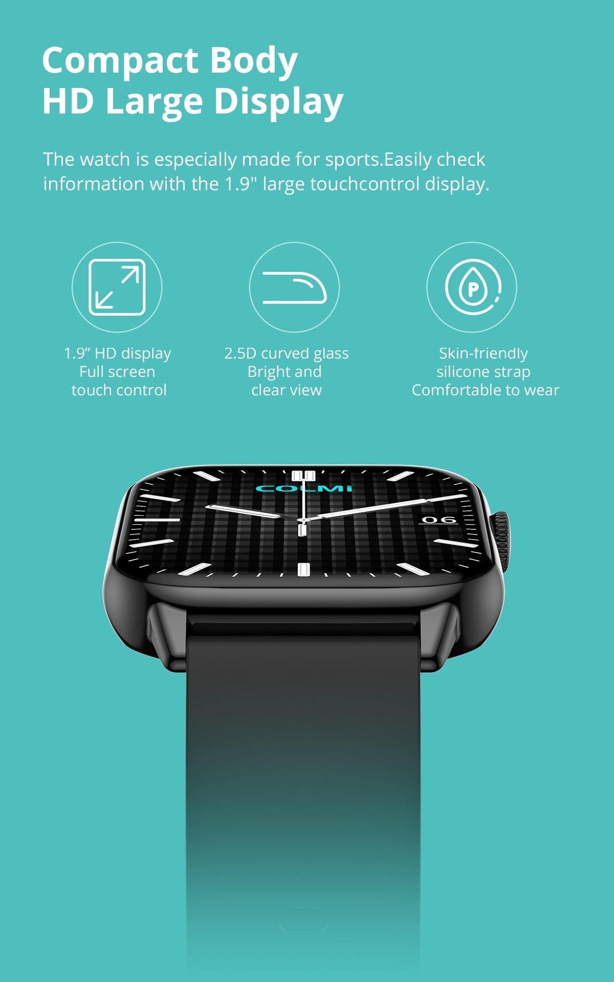Fitness Tracking Smart Watch | Heart Rate And Sleep Monitor With 5 Straps encalife