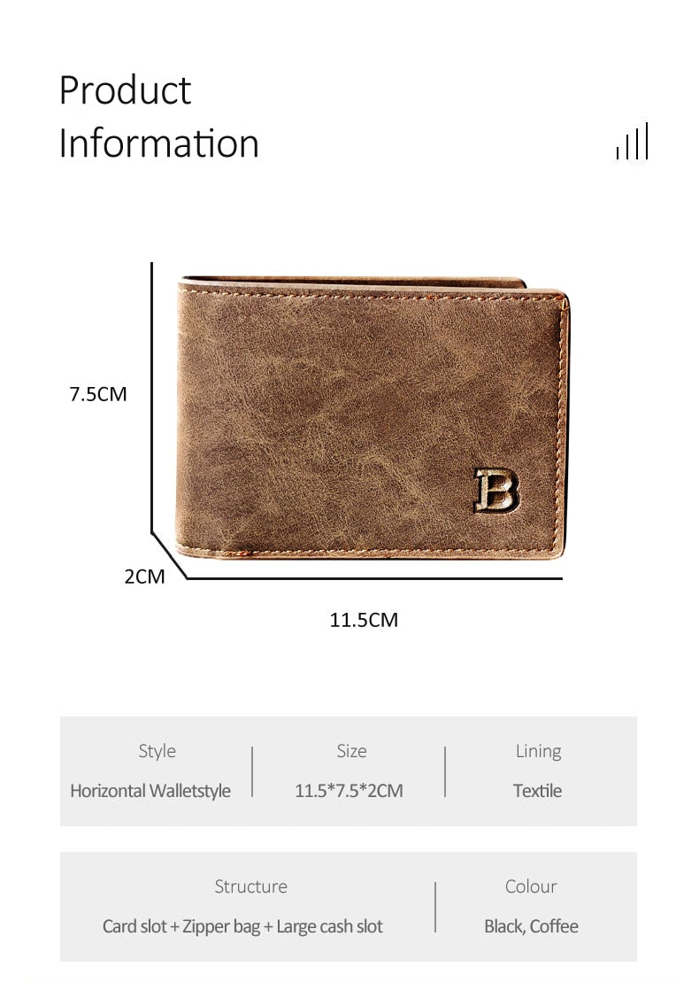 Retro Wallet For Men | Lightweight Leather Wallet encalife