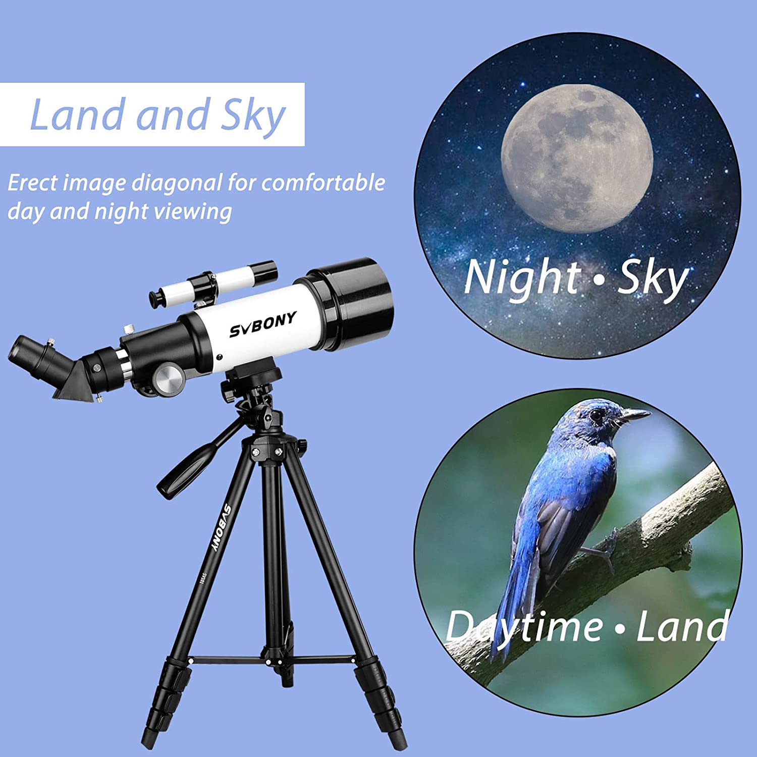 Space Refractor Telescope | 60mm | Moon, Stars & Planets encalife