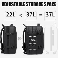 Business And Travel Backpack | Capacious Storage And Adjustable Compartments encalife