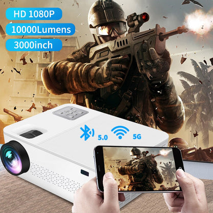 4K Home Projector | 10,000 Lumens | 60 - 450 Inch Clear Projection