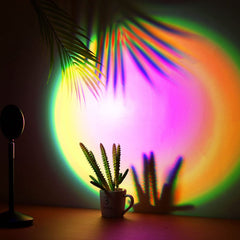 Sunset Lamp Projector,240 Degree Rotation Sunset Light,Romantic