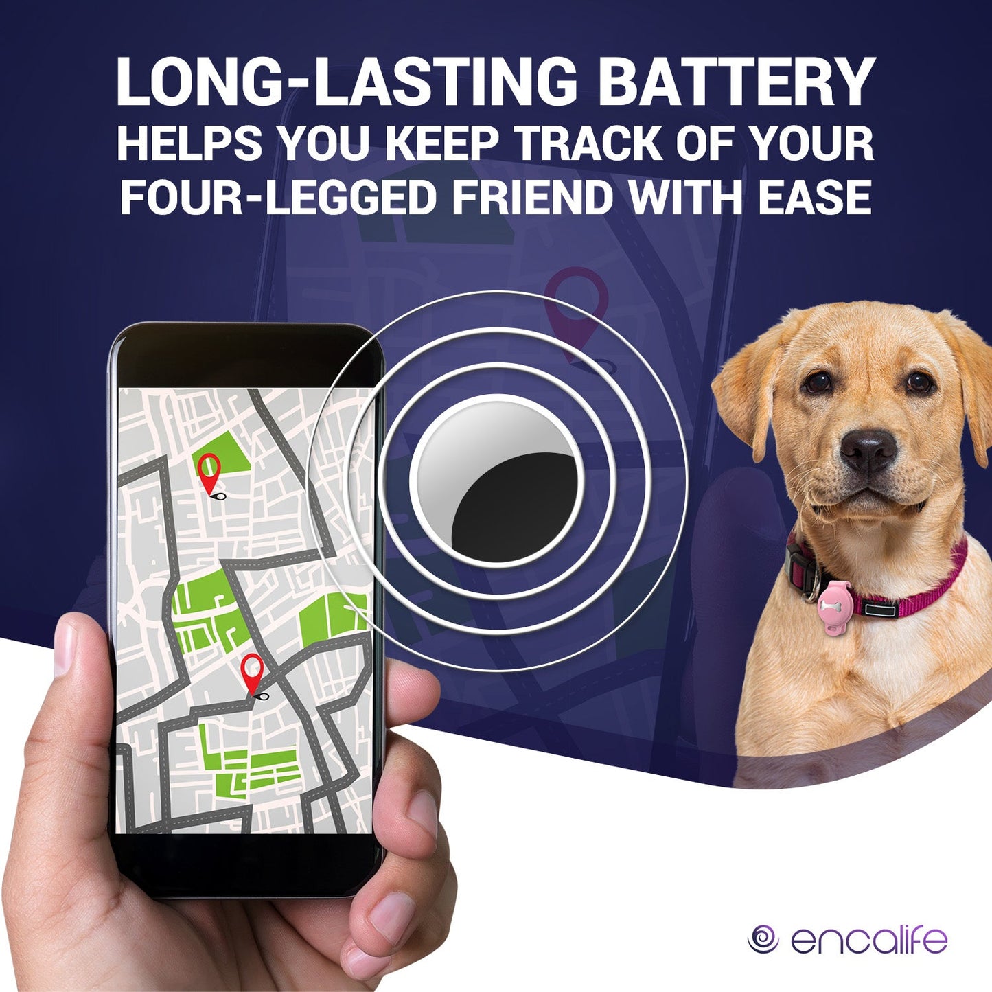 Dog GPS Tracker Collar | No Monthly Fees encalife