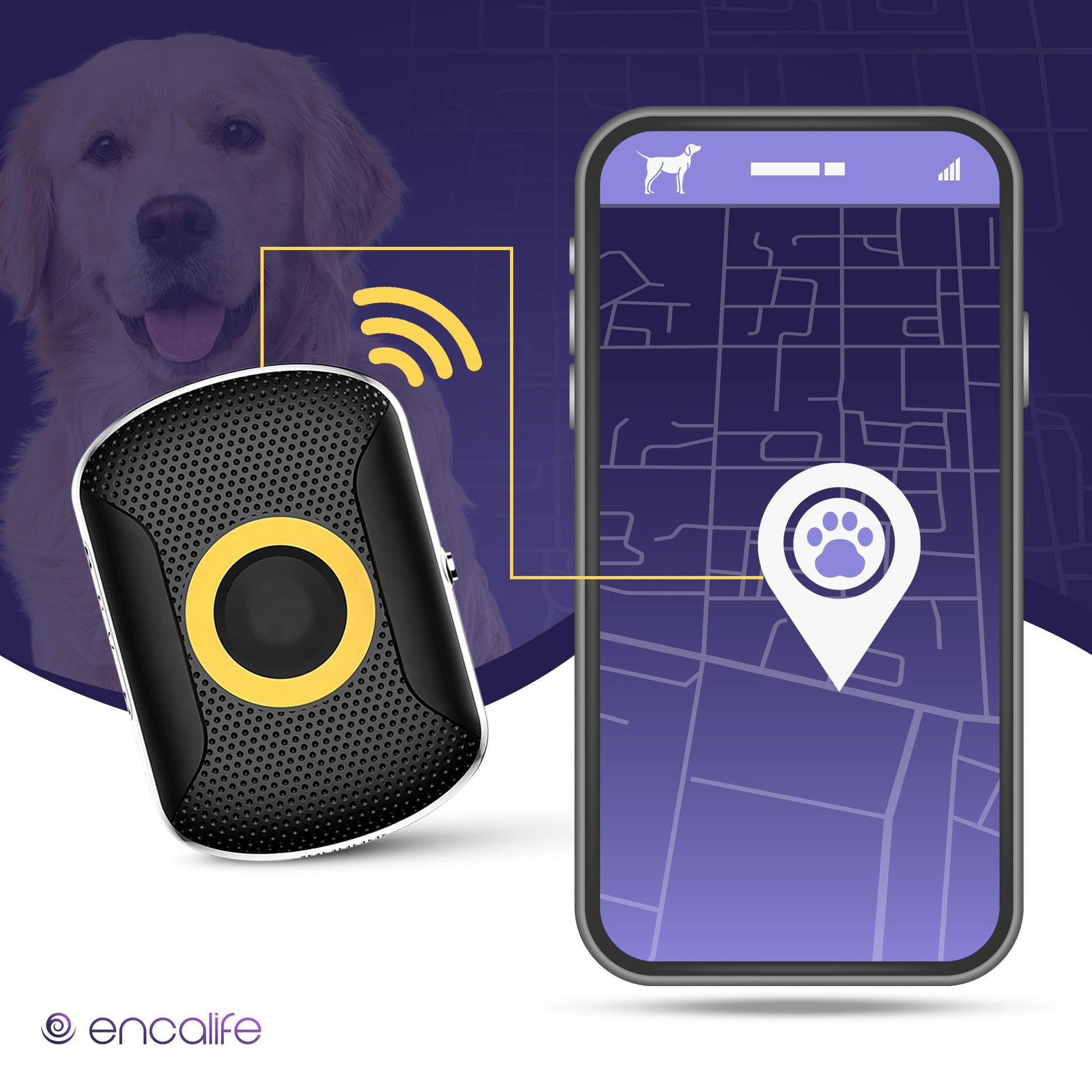 Dog GPS Tracker Collar | 4G Dog Fence encalife