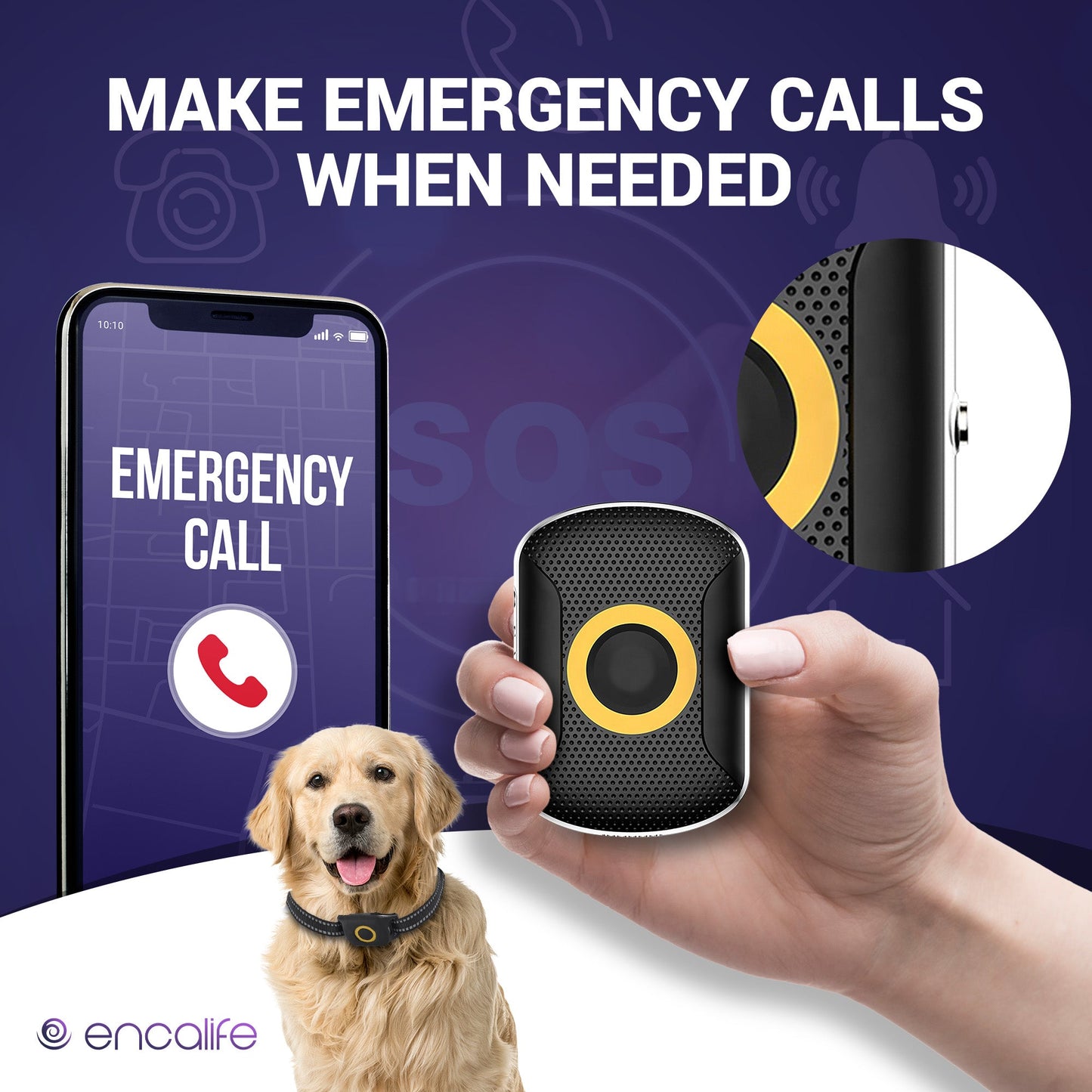 Dog GPS Tracker Collar | 4G Dog Fence encalife