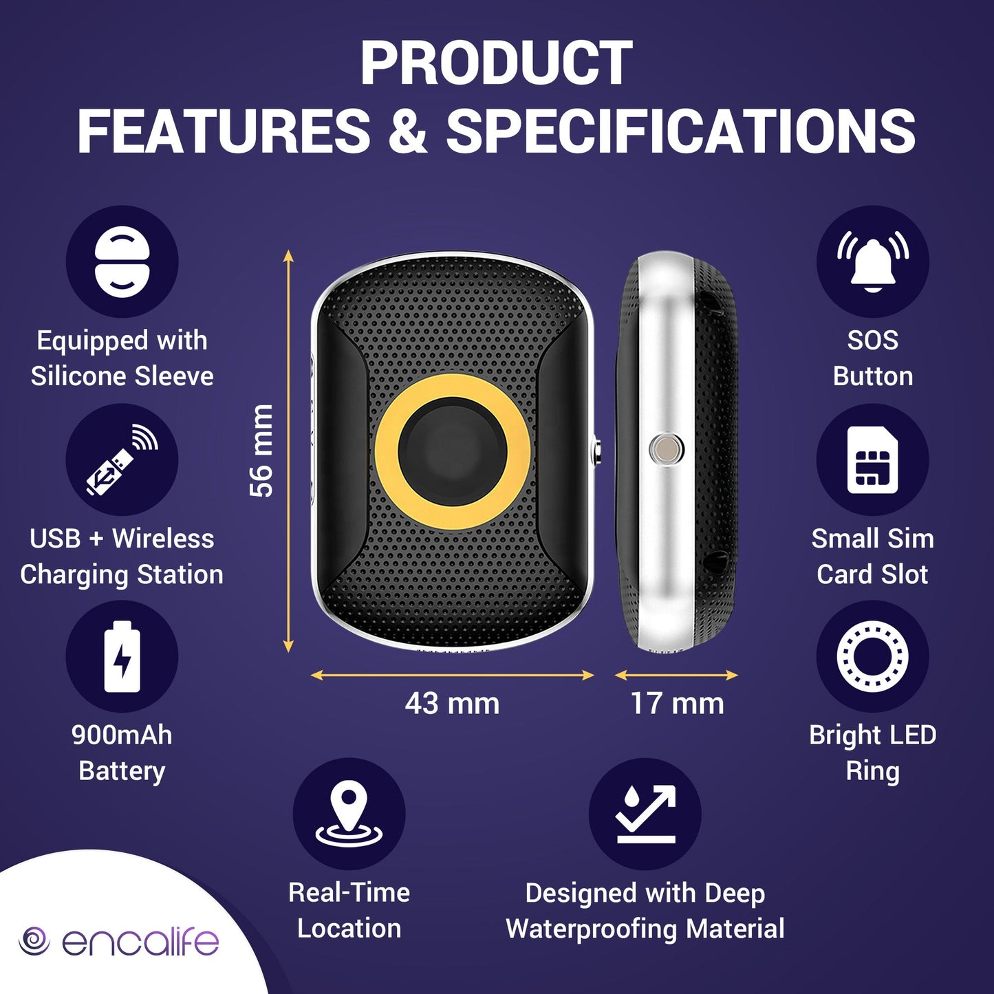 Dog GPS Tracker Collar | 4G Dog Fence encalife