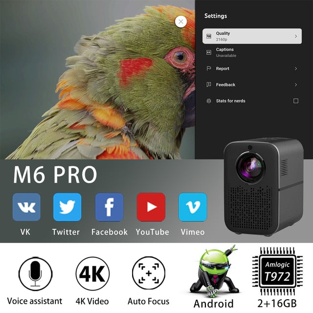 4K Home Projector: Cinema Quality in Your Space encalife