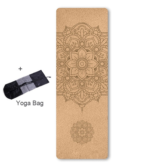 Natural Cork Yoga Mat | Non-Slip Design encalife