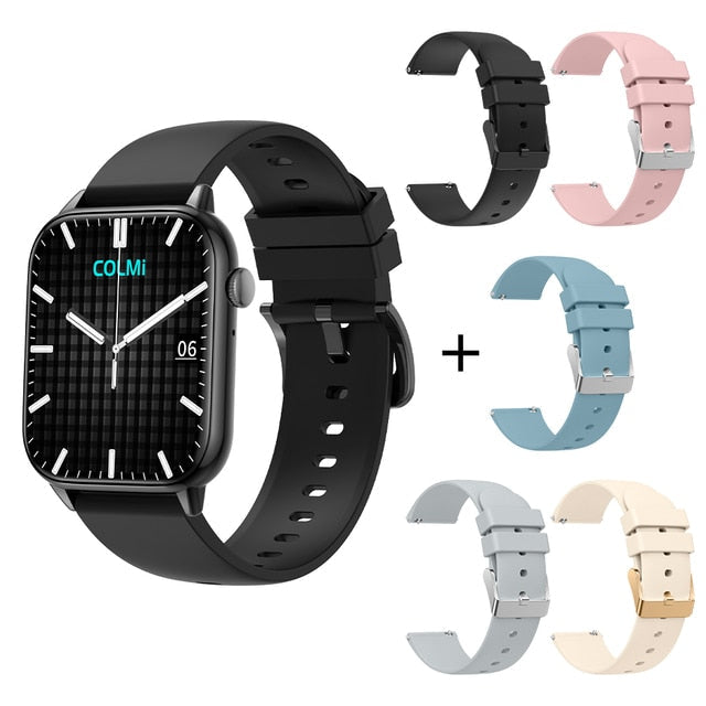 Fitness Tracking Smart Watch | Heart Rate And Sleep Monitor With 5 Straps encalife