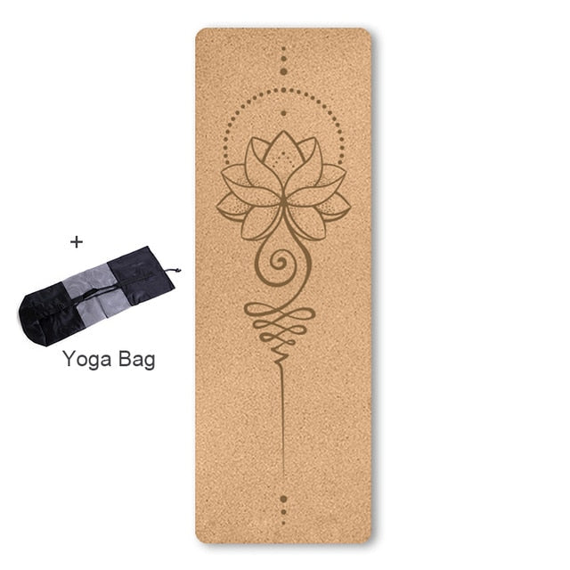 Natural Cork Yoga Mat | Non-Slip Design encalife