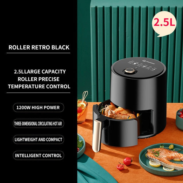 Air Fryer | Black | 2.5L Multi-Function Machine encalife