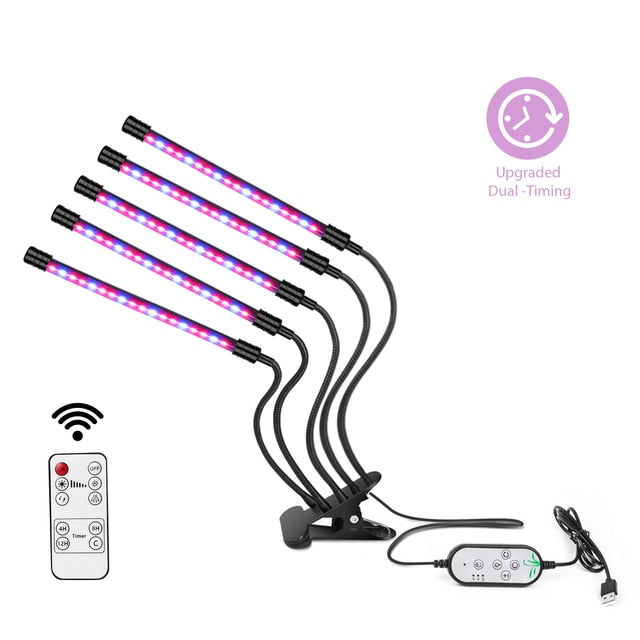 Grow Light For Indoor Plants | 5-Head Full Spectrum encalife