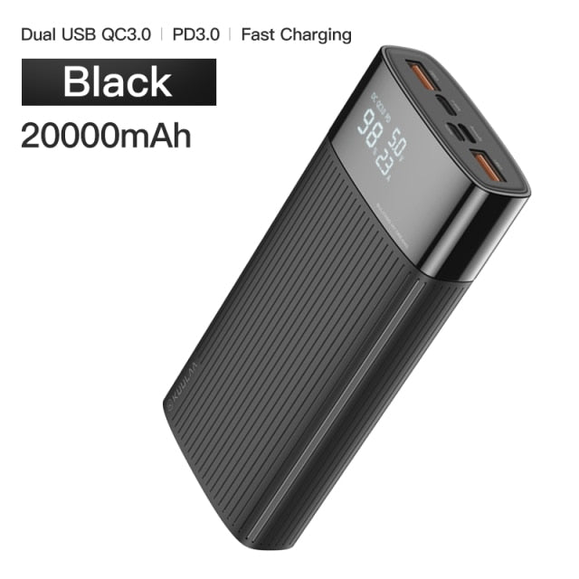 Portable Charger | Black | 18W / 20,000mAh Power Bank