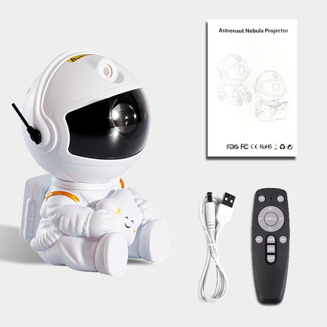 Astronaut Galaxy Star Projector | LED Light Nebula Lamp